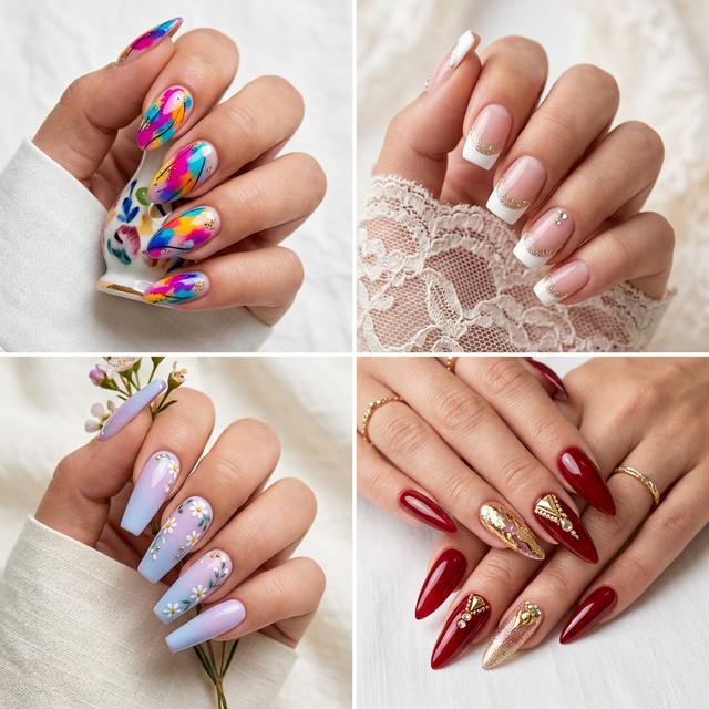 Gel nail art designs at Ivy Nails & Spa Bridgewater