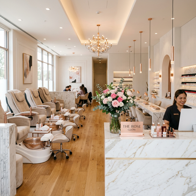 Ivy Nails & Spa nail salon interior in Bridgewater NS